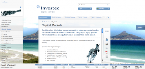 Investec Bank's new beta site
